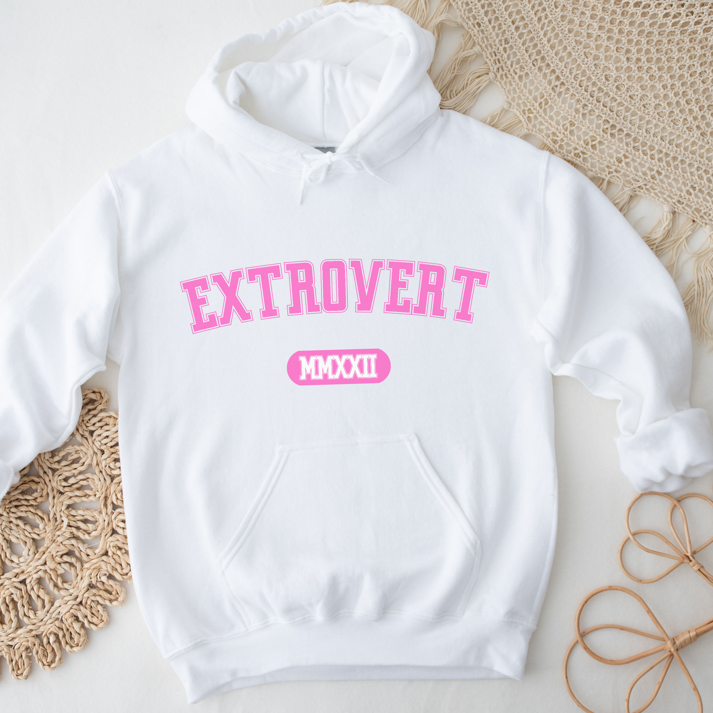 White Extrovert Hoodie