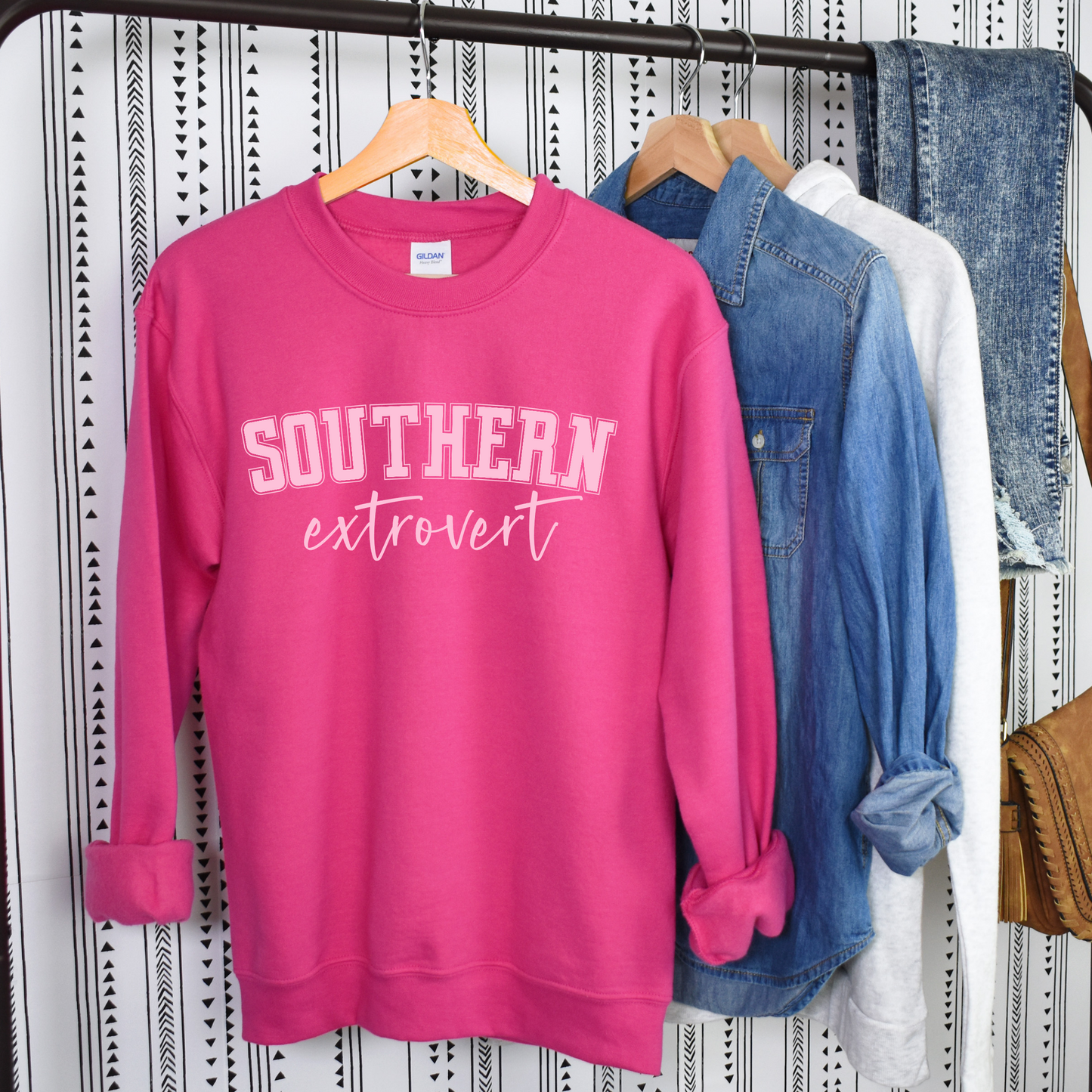 Hot Pink Southern Extrovert Sweatshirt