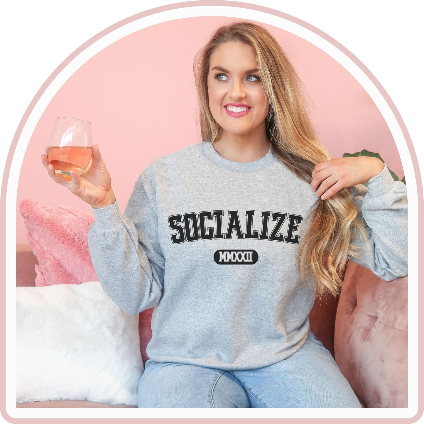 Gray Socializing Sweatshirt