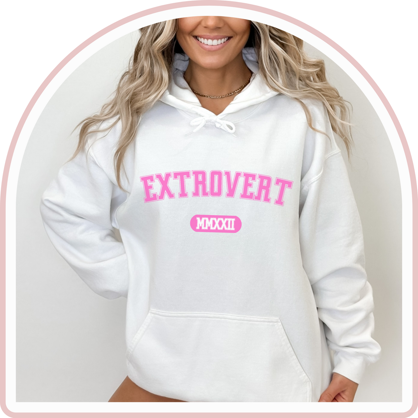 White Extrovert Hoodie